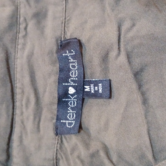 EUC Derek❤️Heart Button Up Short Sleeved Dress w/ Drawstring Waist - Picture 7 of 9